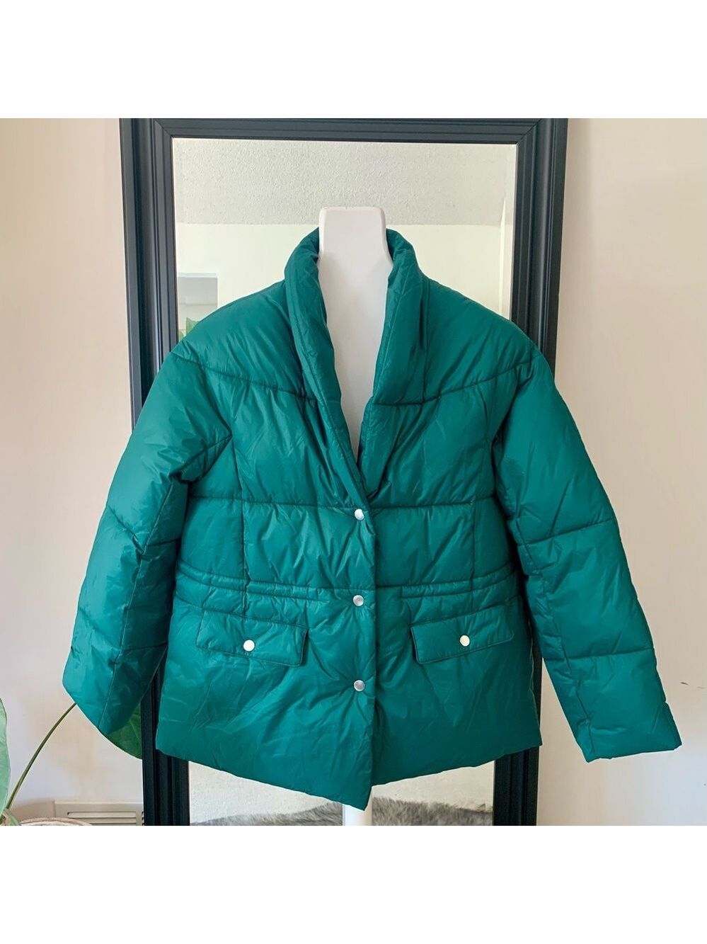 J. CREW Teal Signature Puffer Coat - Picture 2 of 8